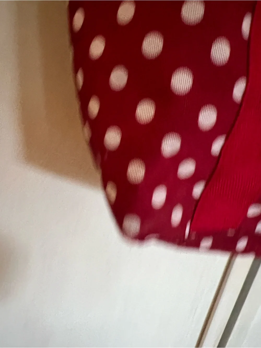 Disney Red Polka Dot Minnie Tote with Cream Trim